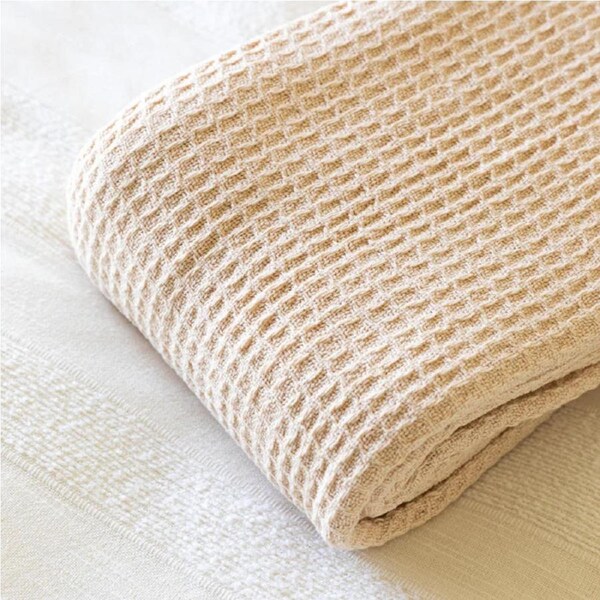 Lorraine Lea Cotton Blanket Natural
