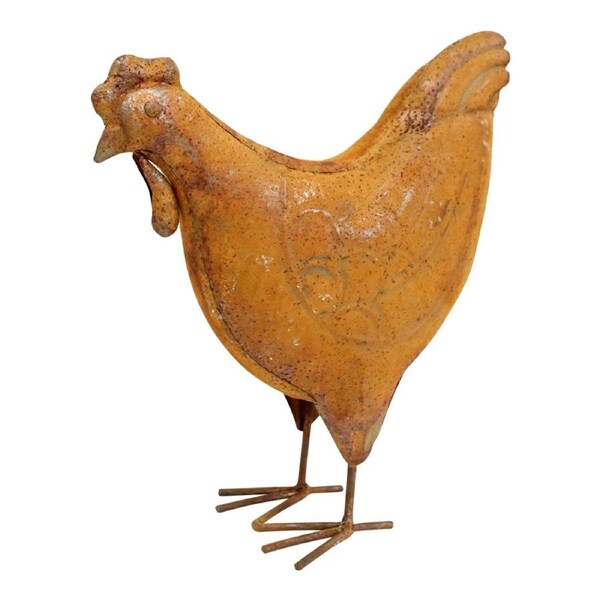 LVD Hen Decorative Metal Sculpture Indoor/Outdoor Decor 20x17x7cm