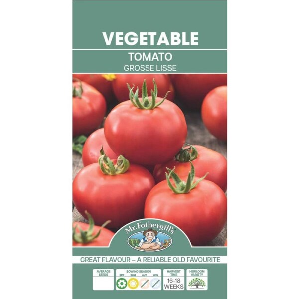 Mr Fothergill Tomato Seeds - Grosse Lisse - Medium Globe - Reliable Flavor