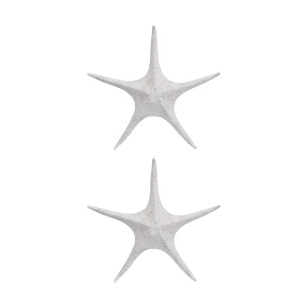 2PK LVD Starfish XL Double Sided Resin Sea Creature Statue Decor 31.5x31.5x5.5cm