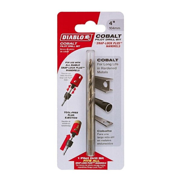 Diablo Hole Saw Pilot Drill Bit - 1/4 in. Hex - Cobalt - High Performance