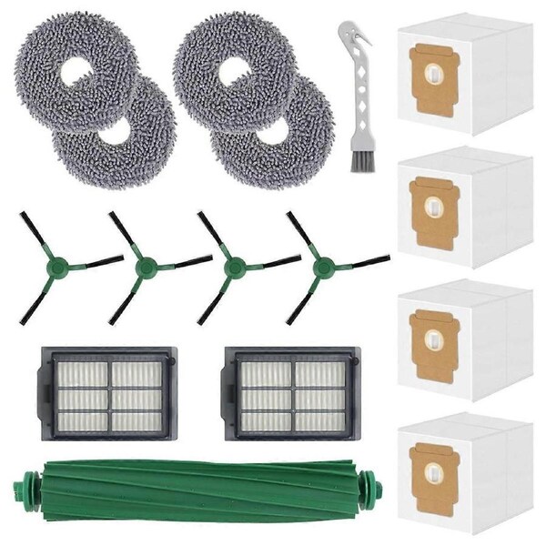 Accessory Replacement for Plus 405 Combo/505 Combo Robot Vacuum Cleaner, Main Brush,Filters, Mop,Dus