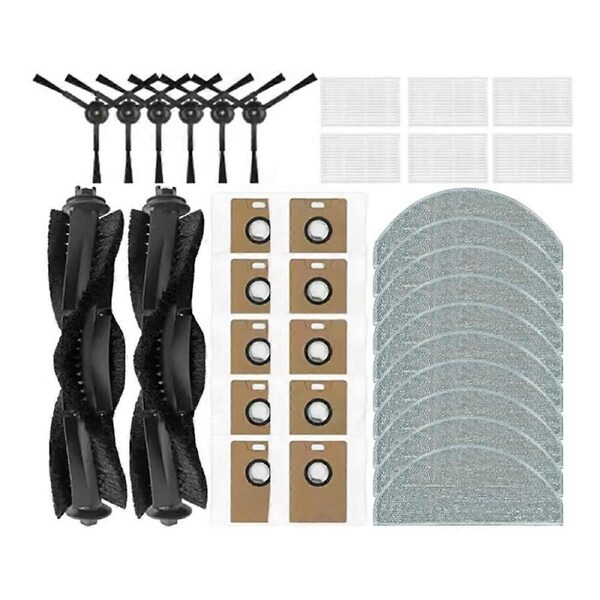 34PCS for R1 Edge / R1D Edge, MiWhole M9 Lite, Eve Spare Parts Vacuum Brush Mop Cloth Filter Dust Ba
