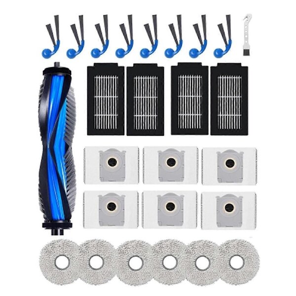 26PCS for T30C Omni / T30C Pro Omni Replacement Parts Vacuum Brush Filter Dust Bag Mop Cloth