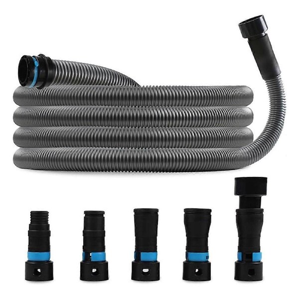 1 1/4 Inch X 17 Ft. Dust Collection Hose for Home and Workshop Vacuums with 5 Fittings/Adapters for