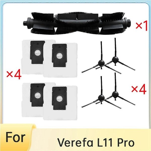 9 PCS for Verefa L11 Pro Self Emptying Robot Vacuum Main Side Brush Dust Bags Essential Vacuum Acces