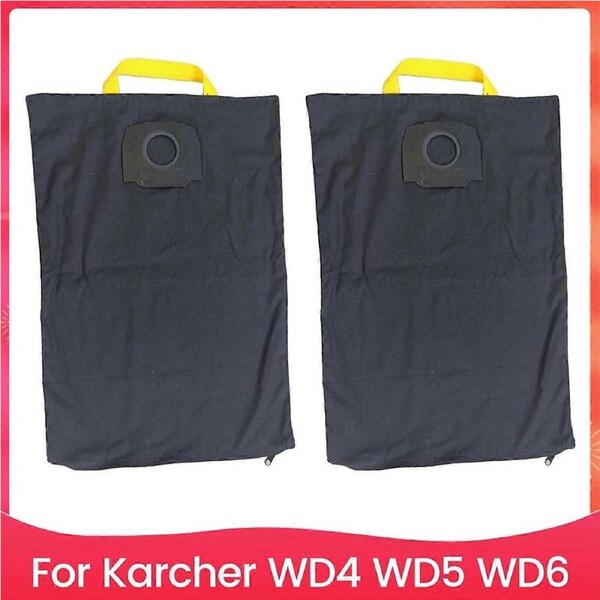 2PCS Dust Bag Replacement for WD4 WD5 WD6 Vacuum Cleaner Parts Washable Filter Bag