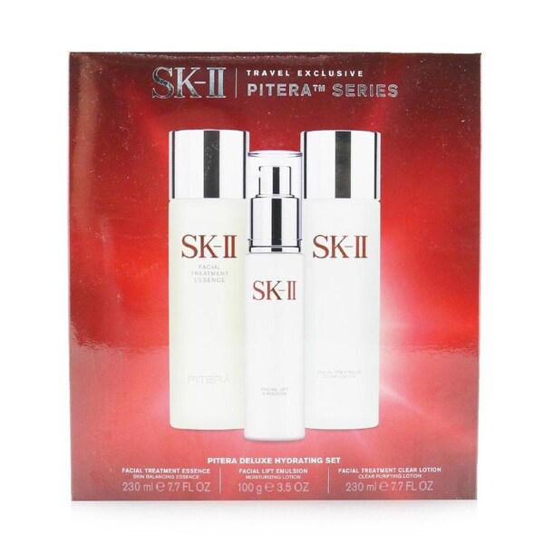 SK II Pitera Deluxe Hydrating 3-Pieces Set: Facial Treatment Essence 230ml + Facial Lift Emulsion 100g + Facial Treatment Clear Lotion 230ml 3pcs 3pcs