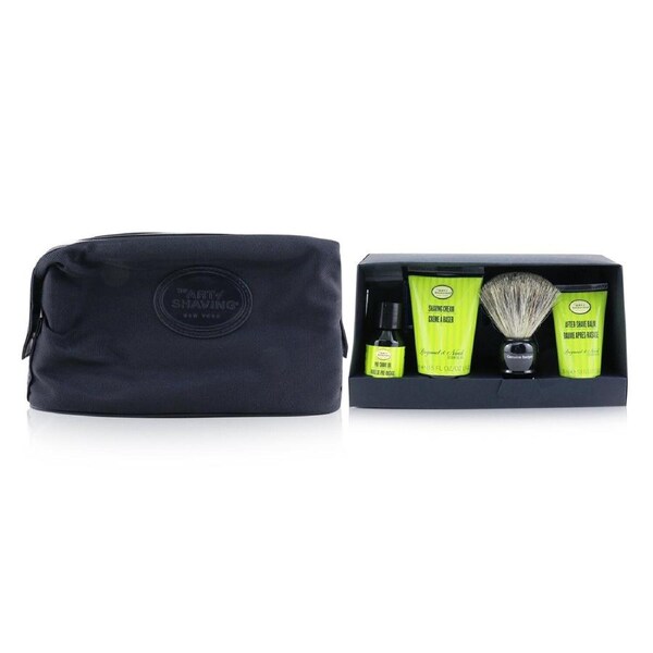 The Art Of Shaving The Four Elements of The Perfect Shave Set with Bag - Bergamot & Neroli : Pre Shave Oil + Shave Crm + A/S Balm + Brush + Razor 5pcs+1Bag 5pcs+1Bag