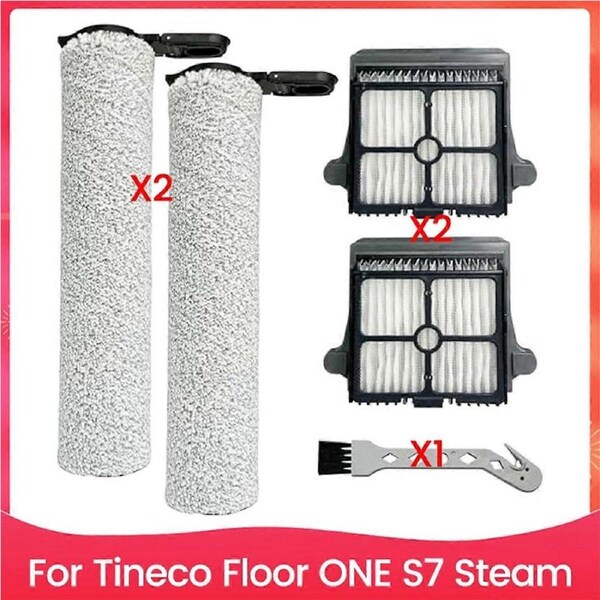 S7 Steam Brush Rollers and Filters,Parts for Tineco Floor ONE S7 Steam Cordless Wet Dry Vacuum Steam