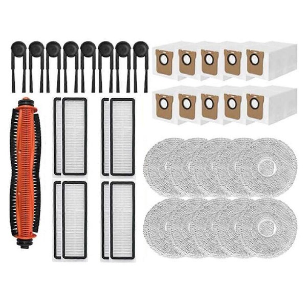 37PCS for M40S OV31CN Vacuum Cleaner Spare Parts Main Brush Side Brush HEPA Filter Mop Cloth Dust Ba
