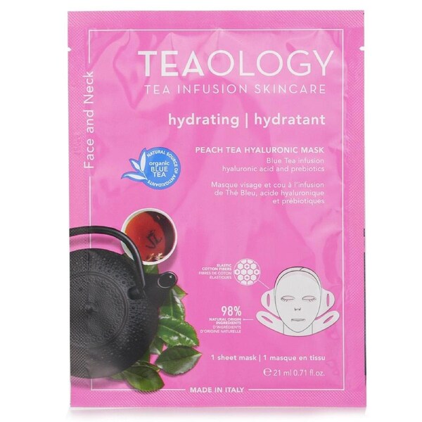 Teaology Peach Tea Hyaluronic Face & Neck Mask 21ml/0.17oz 21ml/0.17oz