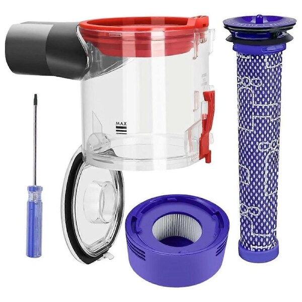 Dust Bin and Filter Replacement for V7 V8 SV10 SV11 Vacuum Canister Dust Bucket Pre Filter Post Filt