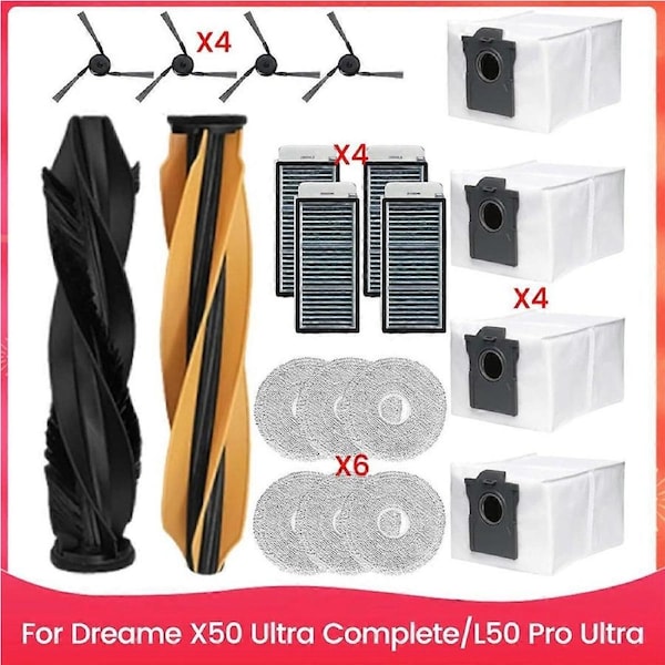 For Dreame X50 Ultra Complete/L50 Pro Ultra Vacuum Cleaner Main Side Brush HEPA Filters Mop Pads Dus