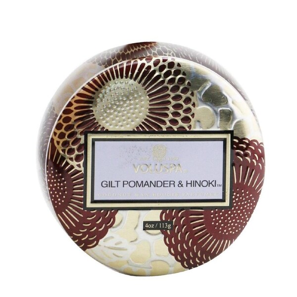 Voluspa Mini Tin Candle - Gilt Pomander & Hinoki 113g/4oz 113g/4oz