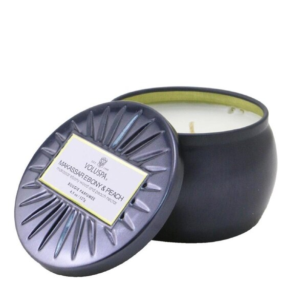 Voluspa Mini Tin Candle - Makassar Ebony & Peach 127g/4.5oz 127g/4.5oz