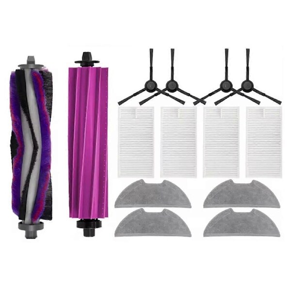 14PCS for E10S / E20 Plus Vacuum Cleaner Replacement Parts Vacuum Main Brush Side Brush Mop Cloth Fi