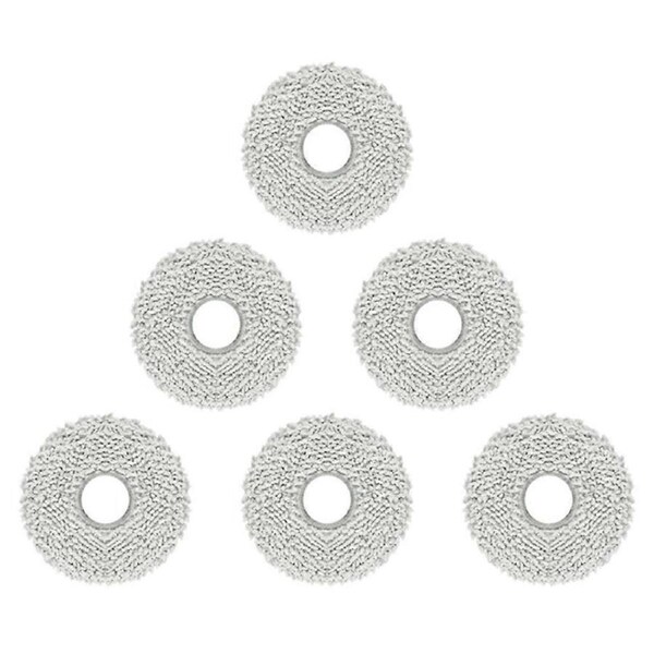 6Pcs Mop Cloth for Dreame Bot L10S Ultra/ S20 / S10 Pro / X10 for Roborock Q Revo for Mijia B101CN Robot Vacuum Cleaner