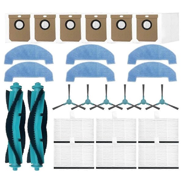 26PCS for 7690 Immortal Max Vacuum Cleaner Replacement Parts Main Side Brush HEPA Filter Mop Cloth