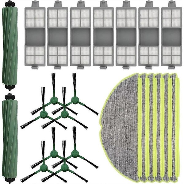 Replacement Parts for 205 DustCompactor Vac Robot Vacuum, Roller Brushes,Mop Pads,Side Brushes,HEPA