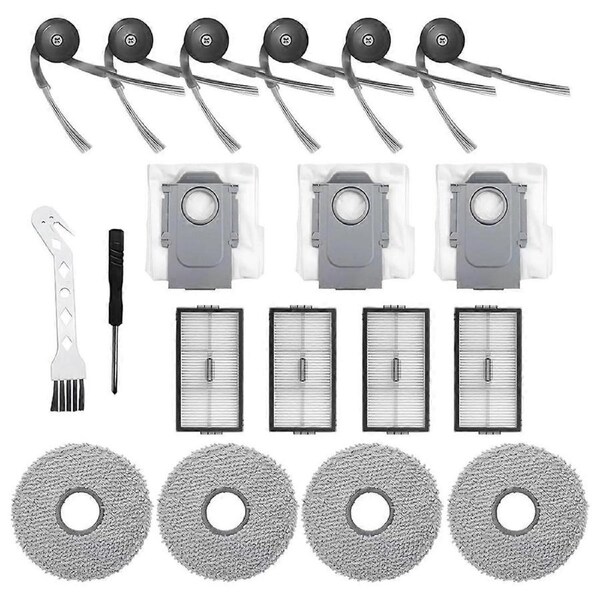 For Saros Z70 Vacuum Cleaner Accessories Kit Side Brush Hepa Filter Mop Cloth Dust Bags
