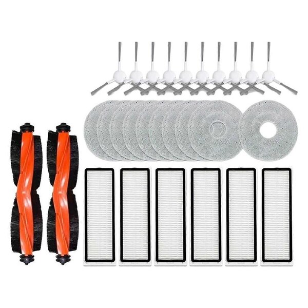 For Robot Vacuum X20+ / X20 Plus Parts Accessories Main Brush Side Brush Hepa Filter Mop Cloth