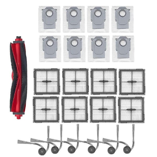 23 Pcs for Q10 PF /Q10 PF+ Sweeper Robot Accessories Roller Side Brush HEPA Filter Pad Dust Bag