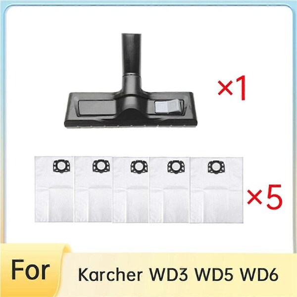 For WD4 WD5 WD6 Replacement Floor Brush Dust Bag Switchable Wet/Dry Nozzle Floor Brush Head Attachme