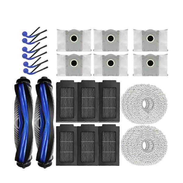 26Pcs Spare Parts for T30C Omni & T30C Pro Omni Vacuum Cleaner Main Brush Mop Pads Dust Bag Side Bru