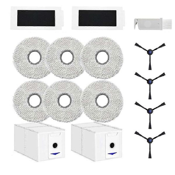 For T30 Pro Omni Robot Vacuum Cleaner Filters Cloths Side Brushes Dust Bags Cleaning Brush Accessory