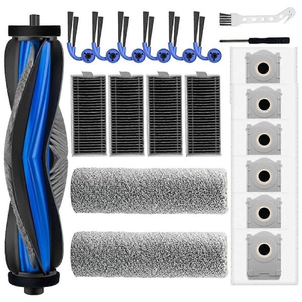 21Pcs for X9 Pro Omni/X9 Pro Robotic Vacuum Cleaner Parts Main Side Brush Mop Roller Filter Dust Bag