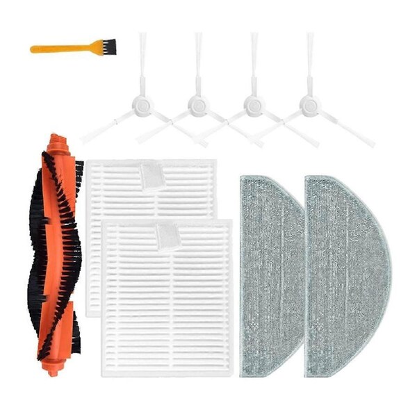 Main Brush Side Brush Mop Cloth Filter Set for Robot Vacuum S20 / D106 Sweep Replacement Parts Acces