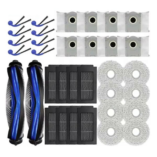 34PCS for T30C Omni / T30C Pro Omni Vacuum Cleaner Spare Parts Vacuum Brush Filter Dust Bag Mop Clot