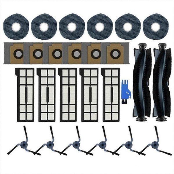 For X10 Pro Omni Robot Vacuum Accessories Main Side Brushes Mop Cloths HEPA Filters Dust Bags Spare