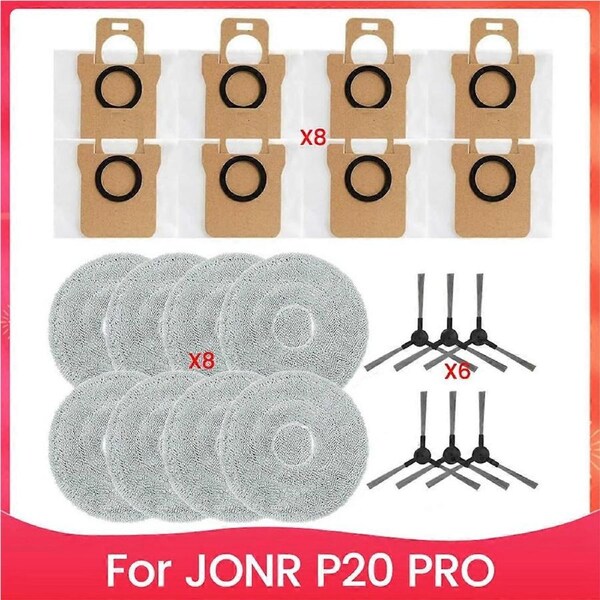 For P20 PRO Robot Vacuum Cleaner Side Brush Mop Cloth Dust Bag Replacement Parts