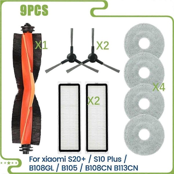 For Robot Vacuum S20+ / S10 Plus / B108GL / B105 / B108CN B113CN Parts Accessories Main Side Brush F