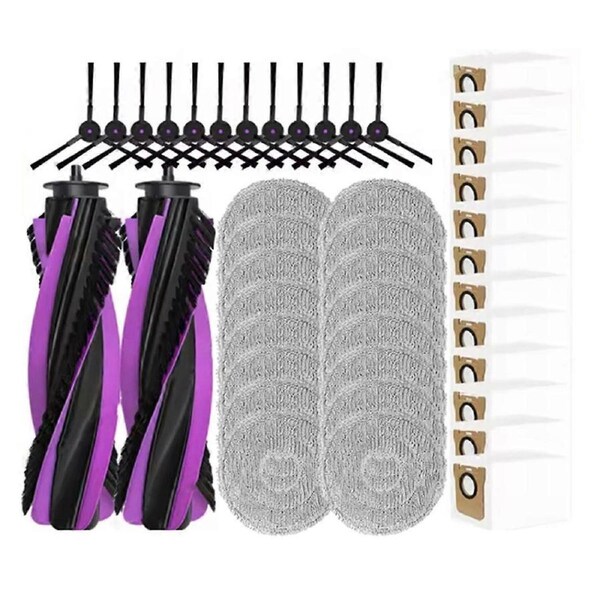 42PCS for P20 PRO Robot Vacuum Cleaner Replacement Parts Main Brush Side Brush Mop Cloth Dust Bag