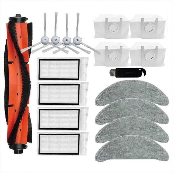 For Roidmi Eve Plus / SDJ01RM Roller Side Brush Hepa Filter Mop Colths Dust Bag Robot Vacuum Cleaner