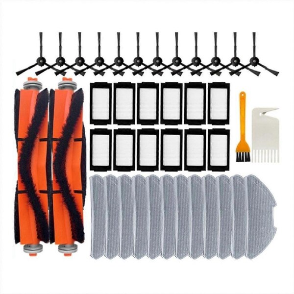 40 PCS for Xiaomi Mijia Robot Vacuum MJSTS1 Main Side Brush Filter