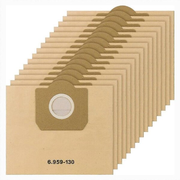 15 Pack Vacuum Cleaner Bags for Karcher 6.959-130.0, Paper Filter Bags for Karcher Vacuum Cleaner, W