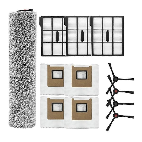 12PCS Roller Brush Side Brush Dust Bag Filter for E25 Omni / E28 Omni Robot Vacuum Cleaner Part