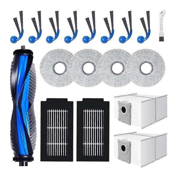 18Pcs Spare Parts for T30C Omni & T30C Pro Omni Vacuum Cleaner Main Brush Mop Pads Dust Bag Side Bru