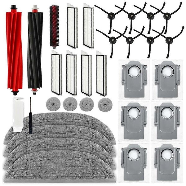 Accessories Kit for S8 MaxV Ultra,Main Side Brushes Hepa Filter Mop Pads Dust Bags Replacement Parts