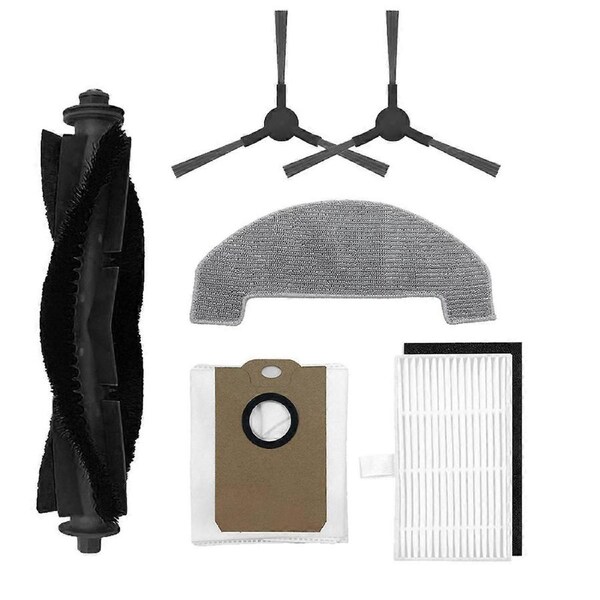 Main Brush Side Brush Dust Bag Mop Cloth Kit for MONSGA MS1 MAX Robot Vacuum Vacuum Cleaner Accessor
