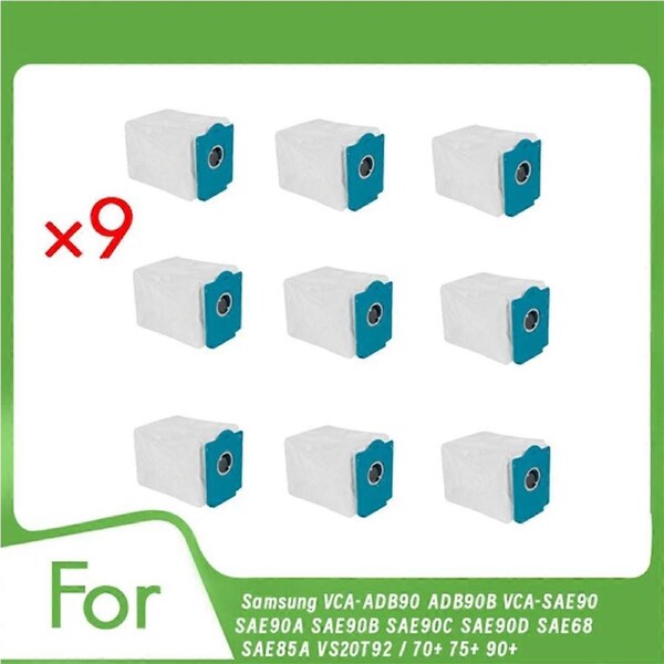 9 Pcs Dust Bag VCA-ADB90/ADB90B/VCA-SAE90 SAE90A//D/SAE68/SAE85A/VS20T92 / 70+/75+/90+ Sweeper