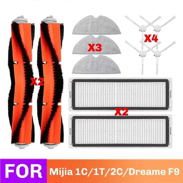 For 1C 2C 1T MI Robot Vacuum-Mop STYTJ01ZHM F9 Roller Brush Hepa Filter Mop Vacuum Cleaner Parts