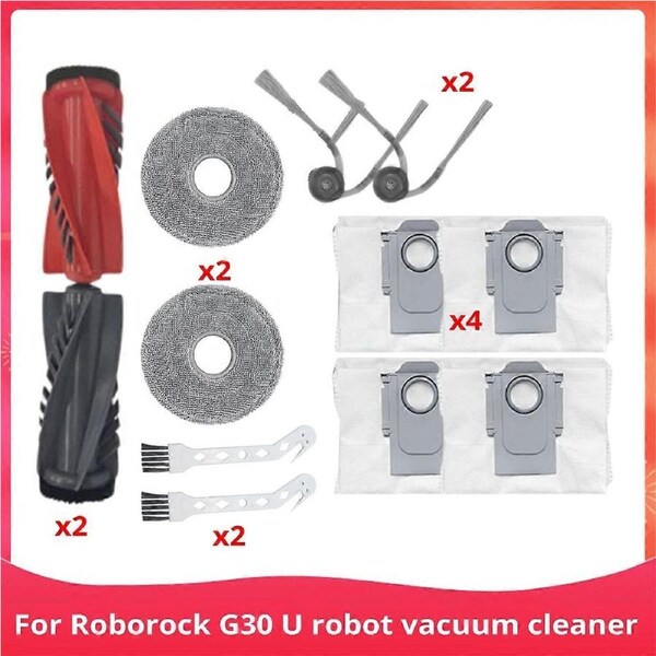 For Robot Vacuum Cleaner G30 U Main Brush Side Brush Cloth Dust Bag Accessories Replacement Parts Br