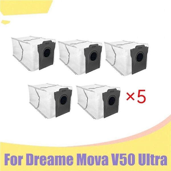 5PCS Dust Bag Kit for V50 Ultra Dust Bag Robot Vacuum Parts