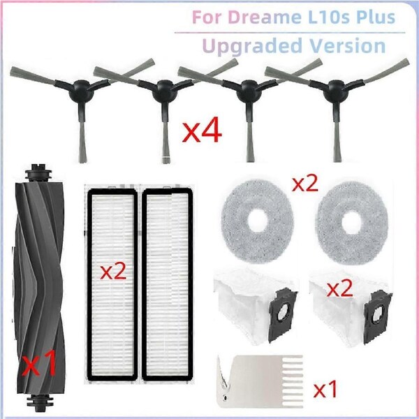 Fit for or L10s Plus RLL42SD Parts Main Roller Side Brush HEPA Filter Mop Cloth Dust Bag Sweeper Spa