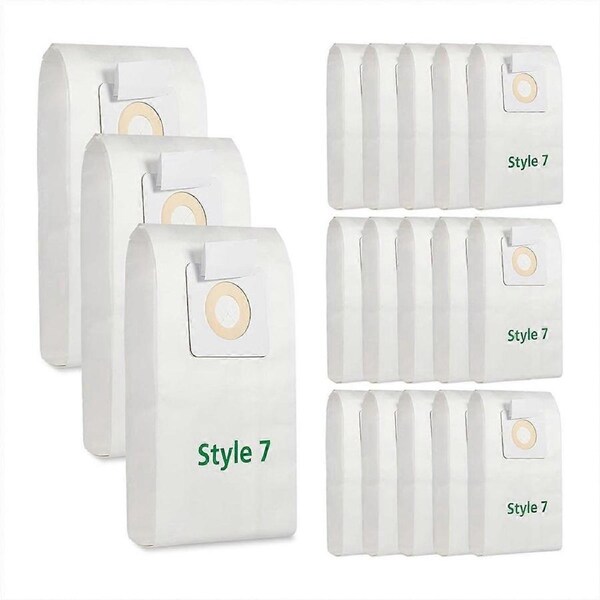 18 Pack Style 7 Vacuum Bags for Upright Vacuums: PowerForce 1739 3522 3525 71Y7, 3545